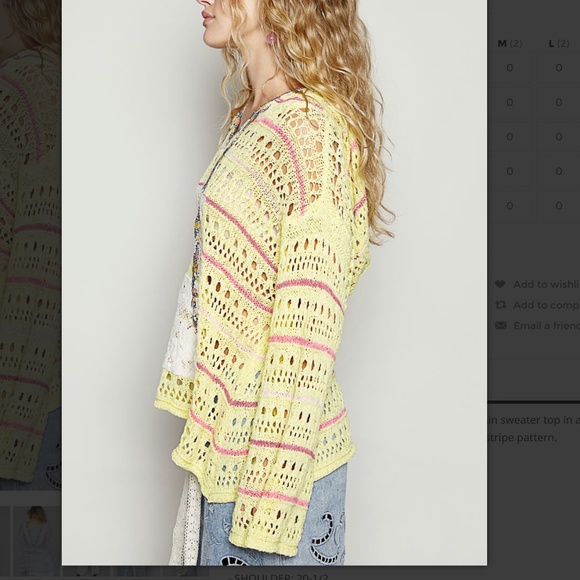 POL “ Baltimore 2” POL Woven Loop Sweater Hoodie with Crochet Patch Detail 22 - Picture 3 of 5